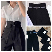 Quần tây 2 đĩa baggy đi học quần tây nữ