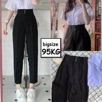 Quần tây 3 khuy nữ, đi học đi làm, lưng cao, che bụng mỡ, tôn dáng, vải tuyết mưa đẹp dày, không nhăn