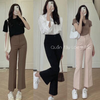 Quần Tây Âu Ống loe nhẹ Dáng lỡ (90-93cm) Phù hợp các nàng chiều cao dưới 1m58 - Hàng mới về