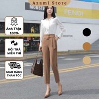 Quần Tây Baggy Nữ 2 Khuy Cạp Lệch Quần Baggy Kèm Chun Sau Kiểu Dáng Lịch Sự Azami Store AZ70