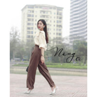 Quần tây có dây đai ống suông công sở