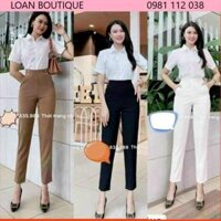 Quần tây công sở nữ cạp cao chất đẹpquần nữ - nâu nhạt,L52-58KG