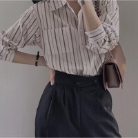 Quần Tây đen 2 nút ngang