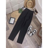 Quần tây đen nữ cạp cao