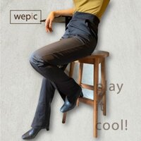 Quần tây đen nữ ống xẻ wepic