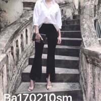 Quần tây đen xẻ lai