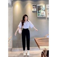 Quần Tây Học Sinh Nữ, 2 Cúc, Quần Baggy, Học Sinh Lưng Cao Có phù hợp cho di làm đi học tôn dáng hót