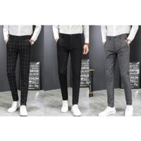 QUẦN TÂY NAM CAO CẤP VẢI ĐẸP MAY KỸ DÁNG HÀN ÔM BODY THỜI TRANG SỌC CARO - X3