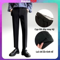 Quần tây nam Hàn Quốc Baggy ống suông vải co giản cao cấp công sở,
