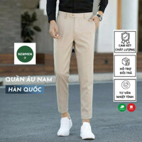 Quần Tây Nam Hàn Quốc Dáng Slimfit Đen, Quần Tây Nam Công Sở Vải Trượt Lì Co Giãn QA02 NEWMEN