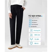 Quần tây nam hàn quốc JKBaggy dáng baggy vải co giãn dày dặn dáng suông ống rộng, màu đen, kem Jk0101