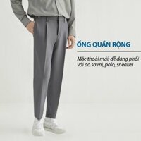 Quần Tây Nam Hàn Quốc Ống Xuông Dáng Baggy Sidetab Dày Dặn Thời Trang Cao Cấp.