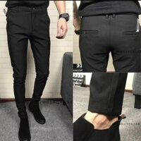 Quần Tây Nam Màu Đen Phom Ôm Ống Côn Phù Hợp Cho Học Sinh Và Dân Công Sở