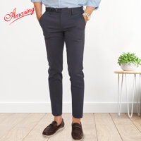 Quần tây nam ống côn Amazing, dáng trẻ ôm gọn, nhiều màu nam tính, chất liệu co giãn, phong cách Hàn Quốc, trẻ trung, năng động - Xám đậm-0103 - 34