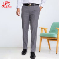 Quần tây nam ống đứng màu xám, thời trang công sở form Regular căn bản, không ly, size 28-40, big size tới 105kg, hiệu Amazing - Xám trắng-055 - 41