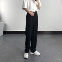 Quần tây nam ống suông rộng phong cách hàn quốc chất vải trượt mềm co giãn nhẹ kiểu dáng thoải mái