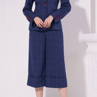 Quần tây nữ HeraDG thiết kế dáng quần lửng ống suông, vê gấu, chất tuytsi cao cấp WTBA011Q