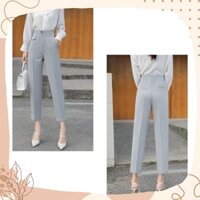 Quần tây nữ lưng cao ống đứng dáng baggy 3 cúc, Quần tây nữ công sở ống đứng Vải dày Mặc đi làm Đẹp JAN House