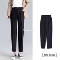 Quần tây nữ lưng thun 1 nút , quần baggy nữ lưng thun 1 nút dành cho học sinh, nhân viên công sở dễ dàng phối đồ_A-N 788