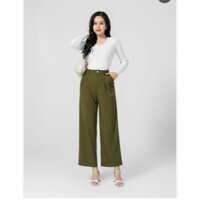 Quần Tây Nữ Ống Suông Rộng HAUTE MONDE VNXK 3 Màu (Be Đậm - Xanh - Đen)