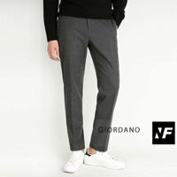 Quần tây ống côn hàng hiệu Giordano xuất Hàn xám đậm