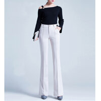 Quần tây Ống Loe Lưng Cao - QLOE - L - trắng