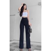 Quần tây ống loe lưng cao 2 nút siêu hack dáng