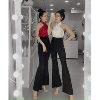 Quần tây ống loe lưng cao dáng dài sang chảnh, Quần ống loe cạp cao