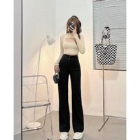 Quần tây ống loe lưng cao, quần loe cạp cao