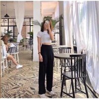 Quần Tây Ống Rộng Cạp Cao Nữ (Hàng Xuất Khẩu Cam Kết đổi trả hàng trong 3 ngày )