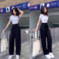 Quần Tây Ống Suông Lưng Cao