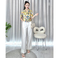 Quần Tây suông lưng cao ống rộng