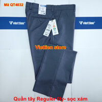 quần tây việt tiến sọc xám phom reguler 0ly mã 4032