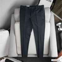 Quần tây xám chì EricHome lưng thun dễ chịu 💖 from dáng slimfit 💖 quần vải co giãn chuẩn men 💖 QVEH1 💖