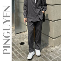 Quần Tây Xám Form Baggy Basic, Quần Tây Nam Baggy PINGUYEN 070