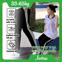 Quần thể dục học sinh 3 sọc màu đen nam nữ - TDP034