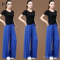 Quần thể dục nhảy vuông ống rộng, trang phục nhảy, quần tập thể thao, bộ mùa hè tay ngắn, quần áo nhóm nữ phong cách mới