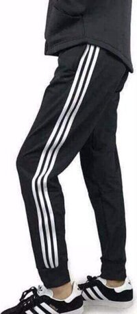 Quần Thể Thao 3 sọc Nam bigsize Bo Chân SST03 - Đen - XL