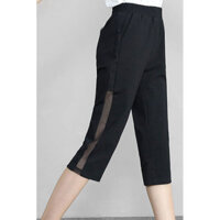 Quần Thể Thao Crop Quần Lưới Nữ Harem Quần Size Lớn Mỏng Phong Cách 2023 Thời Trang Nữ Rời