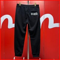 ♞,♘,♙Quần thể thao dáng rộng in chữ Evisu Quần thể thao nam COD