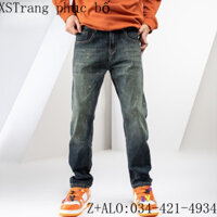 Quần Thể Thao Denim Sơn Bắn Tung Tóe Nam  Quần Ống Đứng Cổ Điển Mẫu Mới Thương Hiệu Sành Điệu Quần Ống Rộng Nam