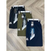 Quần thể thao nam camo dáng ngắn chất gió mịn pha hoạ tiết ba sọc camo khoẻ mạnh, chuẩn nhà máy, co giãn thấm hút mồ hôi