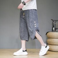 Quần thể thao nam, ống rộng thoải mái, phong cách Trung Quốc, quần giảm cân thường ngày