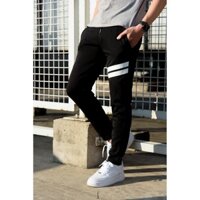 Quần Thể Thao Nam Ống Suông 2 Sọc Chéo Màu Trắng MT1192T