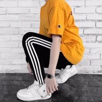 QUẦN THỂ THAO NAM - Quần Nam 3 SỌC TRẮNG ống xuống Không bo chân
