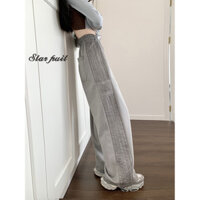 Quần thể thao sọc nữ, quần dáng rộng kiểu Mỹ