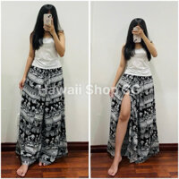 Quần thổ cẩm ống rộng dáng váy freesize 45kg - 75kg