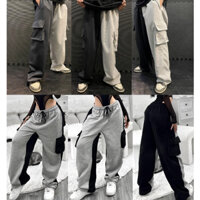 Quần thun 2 màu túi hộp ống suông ( Size XS - 3XL) tương ứng 20kg -100kg cho nam nữ trẻ em người lớn