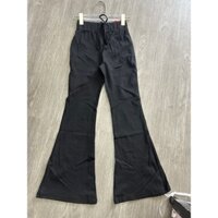 Quần Thun Dài Nữ Ống Loe Dây Rút, Màu Xám, Đen, Size S, M