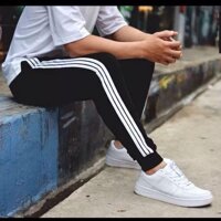 QUẦN THUN JOGGER NAM TẬP THỂ THAO,ĐI HỌC,ĐI CHƠI PHỐI SỌC - L
